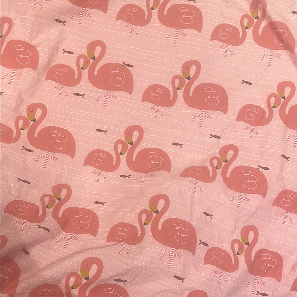 IKEA RÖRANDE Flamingo Crib Duvet Cover – 100% Cotton, Machine Washable